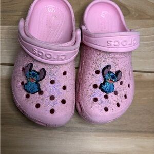 Crocs Kids' Pink Bubble Clog with Stitch Character